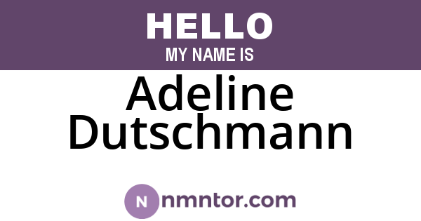 Adeline Dutschmann