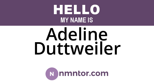 Adeline Duttweiler
