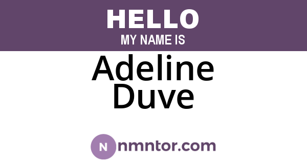Adeline Duve
