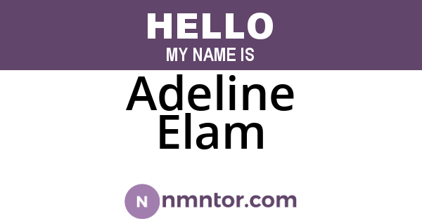 Adeline Elam