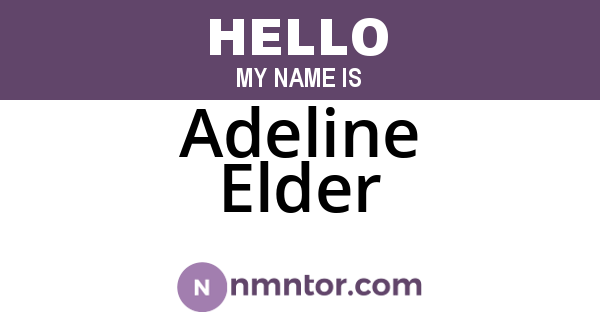 Adeline Elder