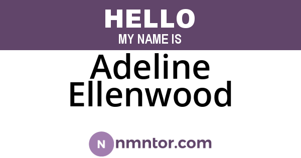 Adeline Ellenwood