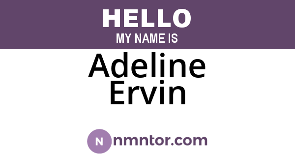 Adeline Ervin