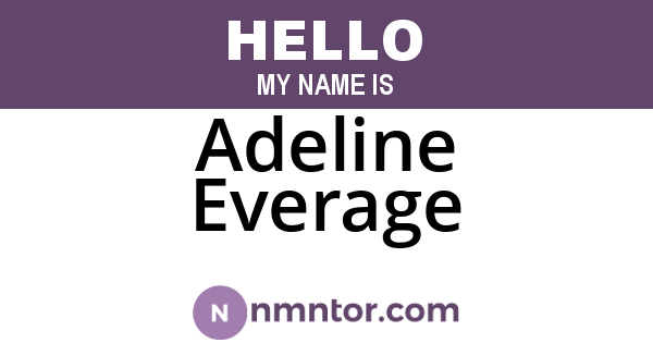 Adeline Everage