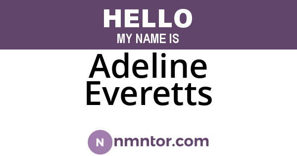 Adeline Everetts
