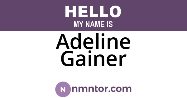 Adeline Gainer