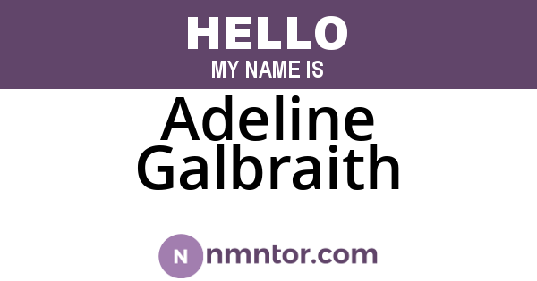 Adeline Galbraith