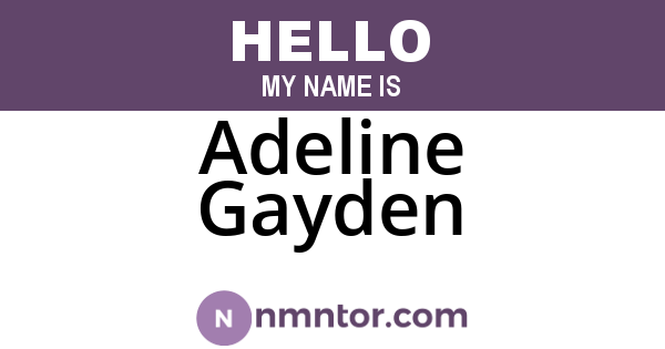 Adeline Gayden