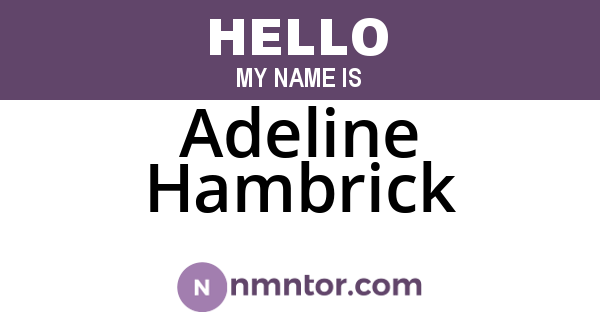 Adeline Hambrick