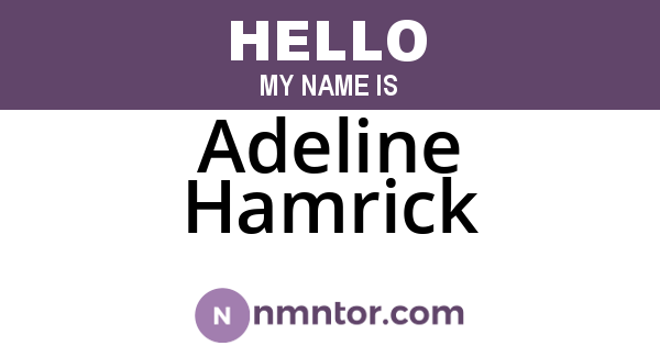 Adeline Hamrick