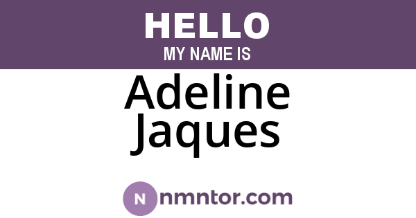 Adeline Jaques
