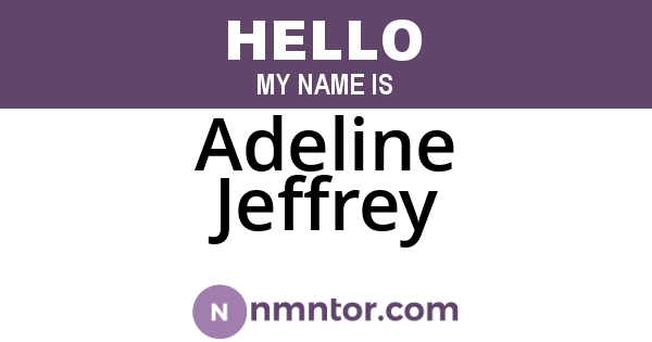 Adeline Jeffrey