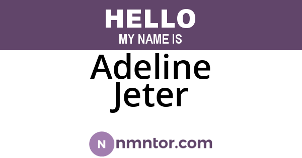 Adeline Jeter