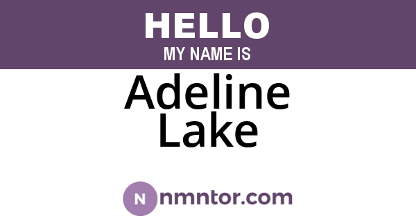 Adeline Lake