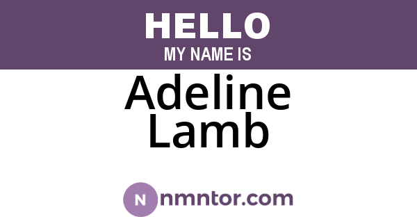 Adeline Lamb
