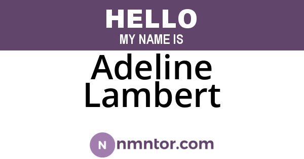 Adeline Lambert