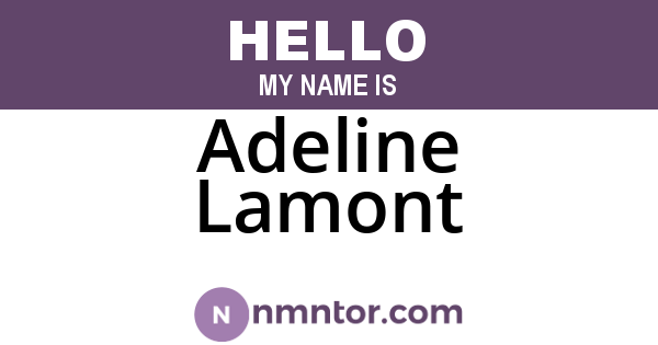 Adeline Lamont