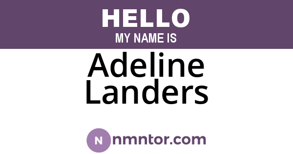 Adeline Landers