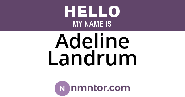 Adeline Landrum