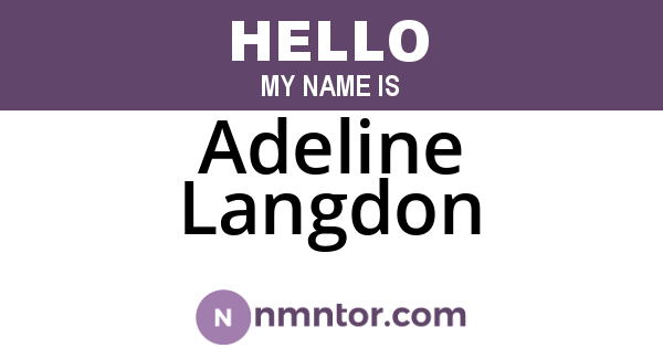 Adeline Langdon