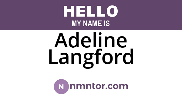 Adeline Langford