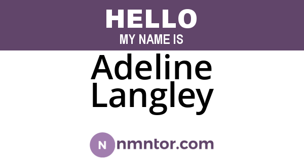Adeline Langley