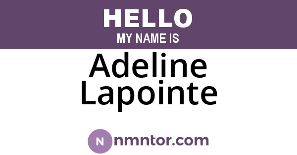 Adeline Lapointe