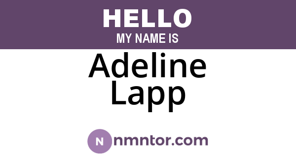 Adeline Lapp