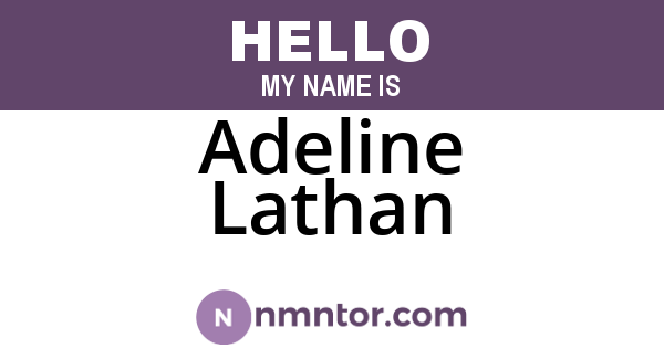 Adeline Lathan
