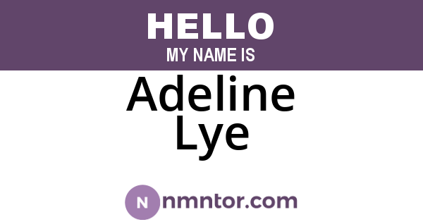 Adeline Lye