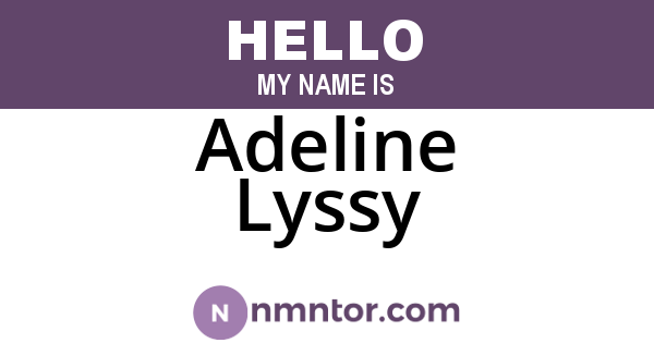 Adeline Lyssy