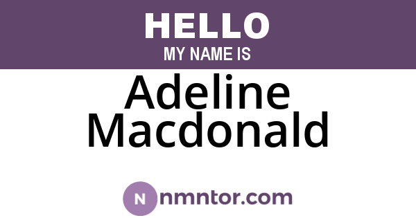 Adeline Macdonald