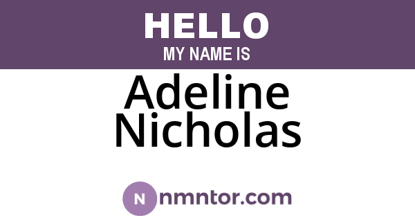 Adeline Nicholas