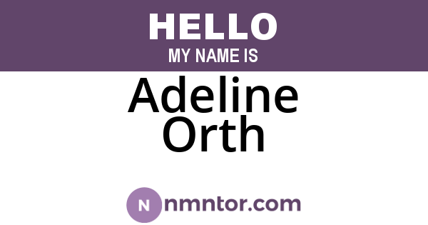 Adeline Orth