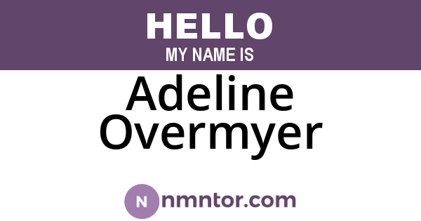 Adeline Overmyer