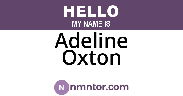 Adeline Oxton