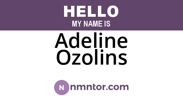 Adeline Ozolins