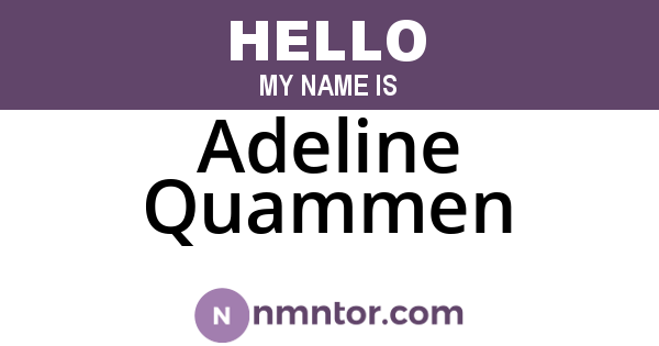 Adeline Quammen