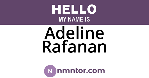 Adeline Rafanan