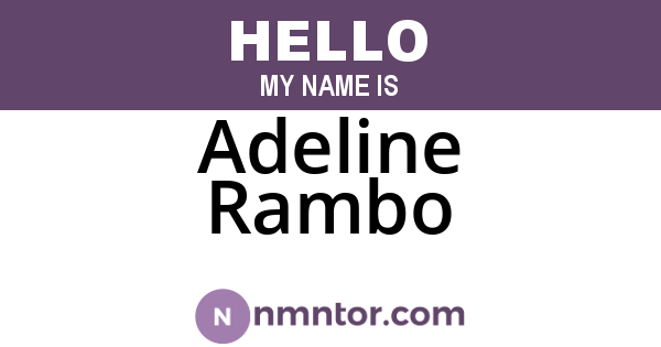 Adeline Rambo