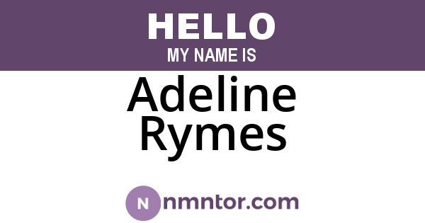 Adeline Rymes