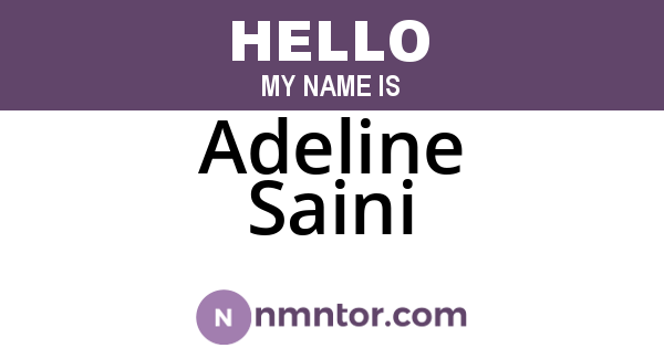Adeline Saini