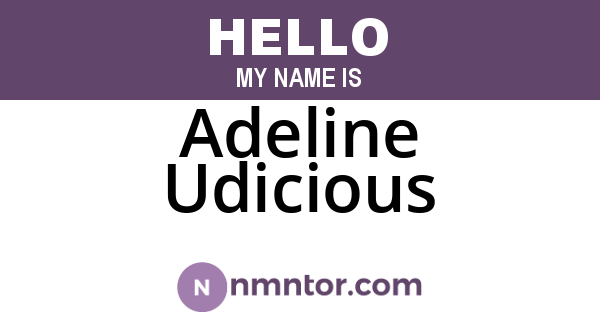 Adeline Udicious