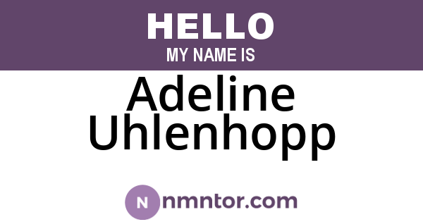 Adeline Uhlenhopp