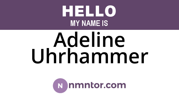Adeline Uhrhammer
