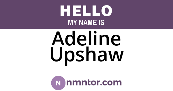 Adeline Upshaw
