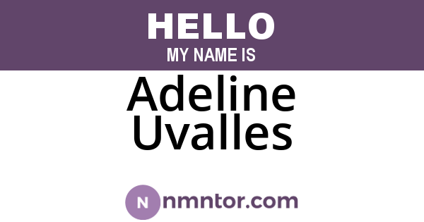 Adeline Uvalles