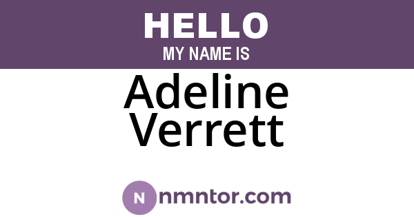 Adeline Verrett