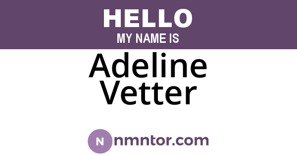 Adeline Vetter