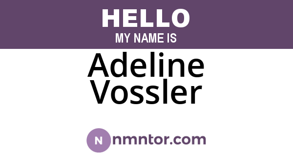 Adeline Vossler